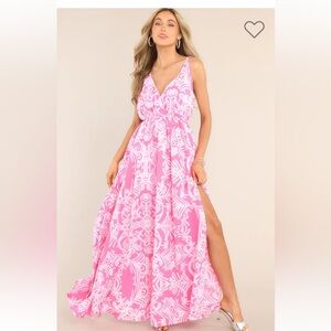 Red Dress Boutique Pink Floral Maxi Dress